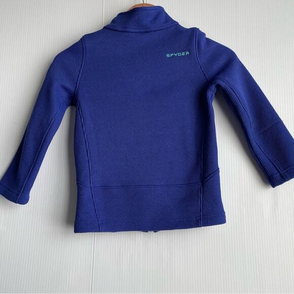 Spyder endure full zip blue kids light weight jacket size small 7/8 - Picture 5 of 8